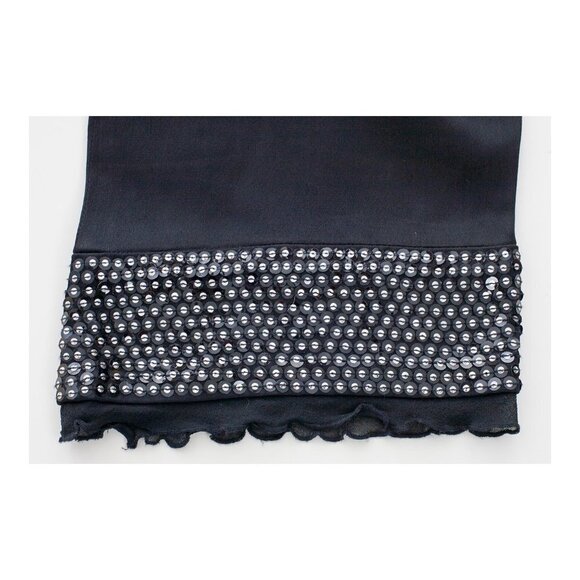 MM MOISELLE Sequin & Chiffon Trim Satin Dress Pants Y2K - Picture 7 of 10